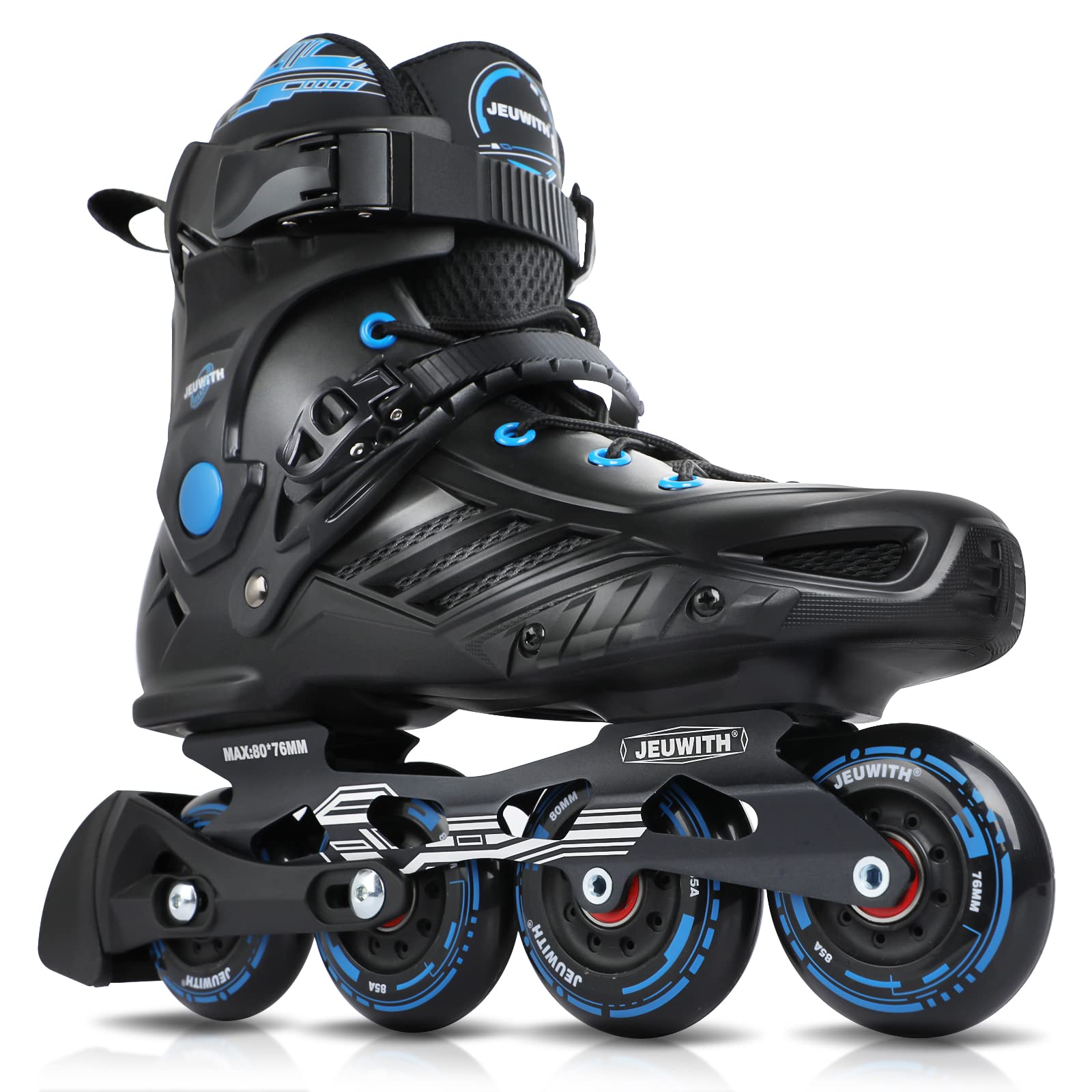 BlackBlue Unisex Racing Inline Skates with CNC Aluminum Frame Professional Fitness 85A Wheels