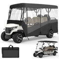 KEMIMOTO Golf Cart Enclosure, 6 Passenger Golf Cart Rain Cover, 600D Waterproof Driving Enclosure with Clear PVC Windshield for Extended Roof Golf Retail $199.00
