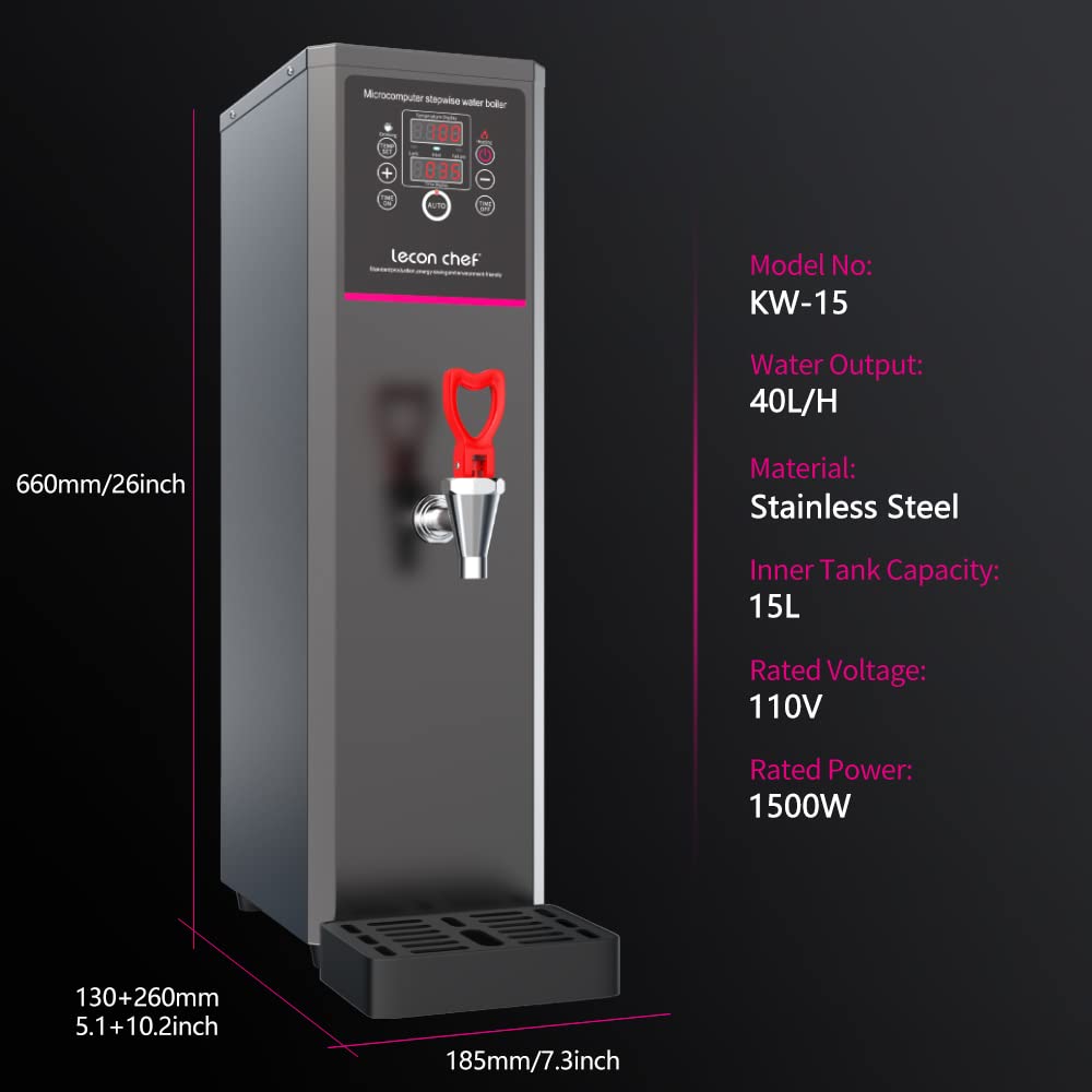 Commercial Water Boiler 15L Black