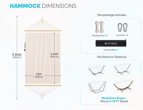 Hammock for Outside, Double Hammocks Without Stand Retail $39.00