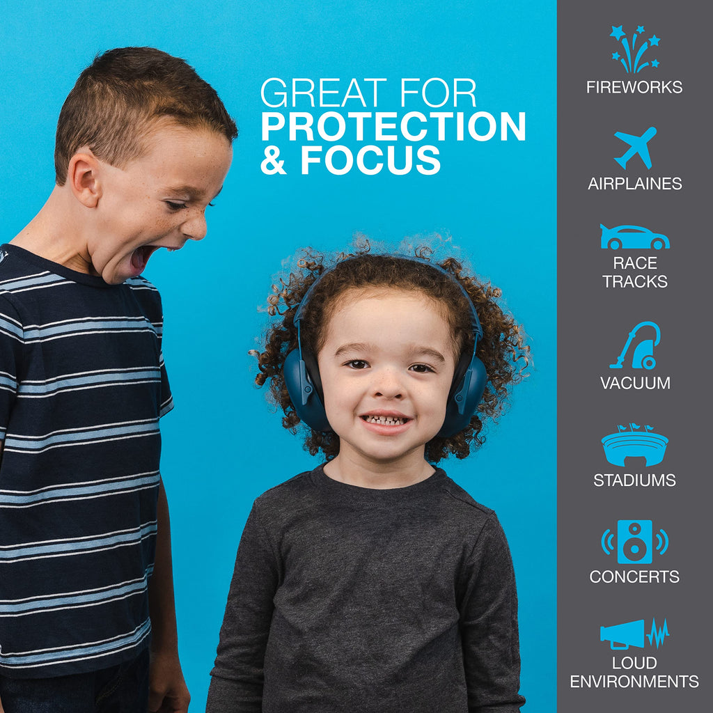 JLab JBuddies Protect Navy Blue Earmuffs for Infants to Teens