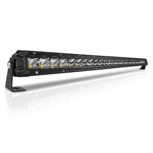 Black 32 Inch Automotive LED Light Bar Flood  Spot Beam Combo 30000LM Off Road