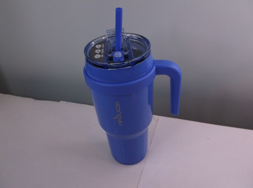 As-Is Reduce Cold 1 40oz Vacuum Insulated Stainless Steel Tumbler w Handle  Straw - Blueberry