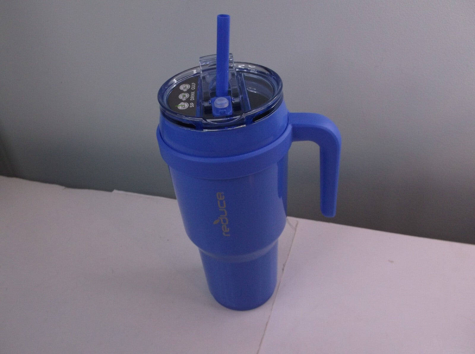 As-Is Reduce Cold 1 40oz Vacuum Insulated Stainless Steel Tumbler w Handle  Straw - Blueberry