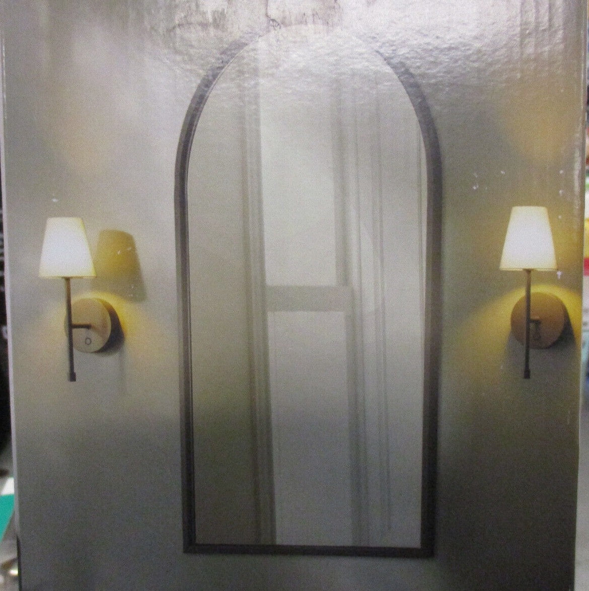 New As-Is Globe Wireless Rechargeable LED Integrated Wall Sconce - 2-Pack Matte Black Retail $41.00