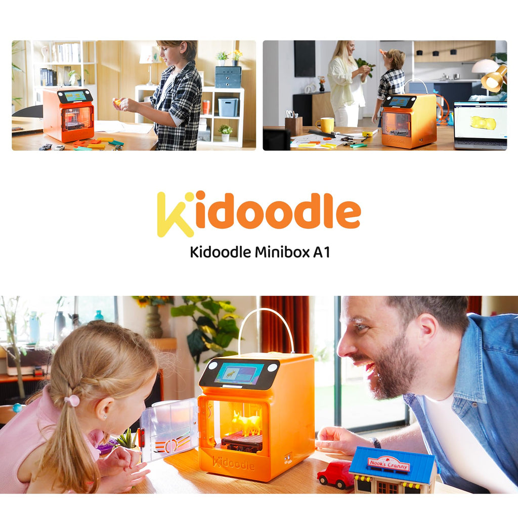 Mini 3D Printer for Kids with Wi-Fi Control 5 Touch Screen  Child-Safe Lock - Orange