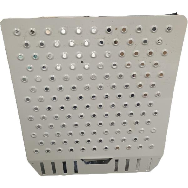 Perforated Metal Tray Basket Container Storage Bin Gray