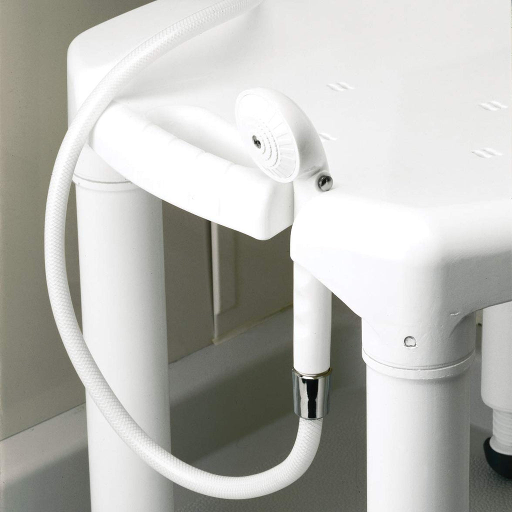 Adjustable Height Bath Shower Seat 400lb Capacity White