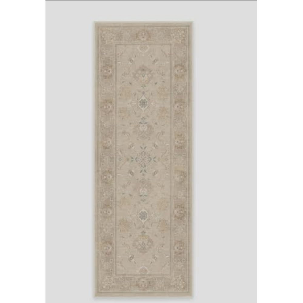Traditional Persian Style Runner Rug BeigeCream 25.75 x 610.75