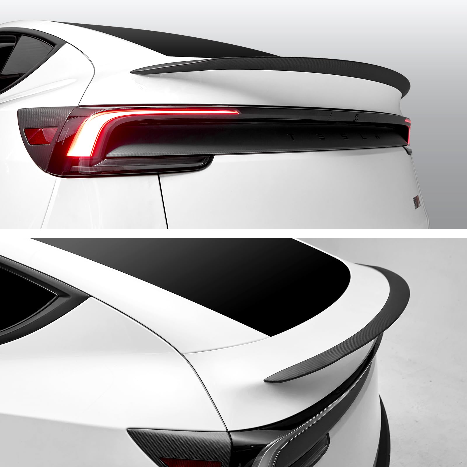 Real Carbon Fiber Matte Black Rear Spoiler for Tesla Model Y Juniper 2025-2026