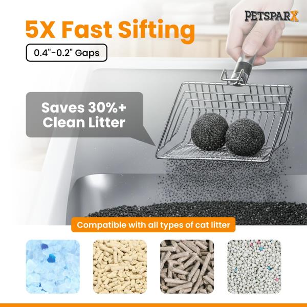 Stainless Steel Enclosed XL Cat Litter Box with Lid High Sided Leak Proof
