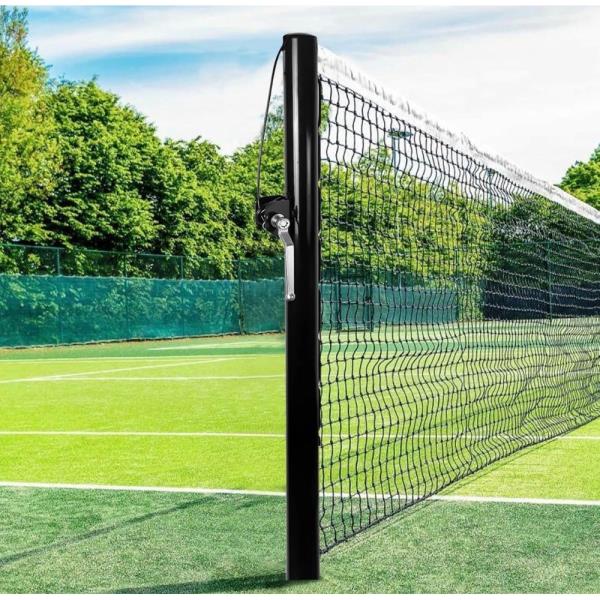 Aoneky Heavy Duty Round Steel Pickleball Posts with Ground Sleeves