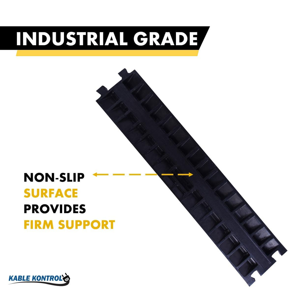 Heavy Duty 1 Channel Cable Protector Ramp Atlas CP9896 Black  Yellow 39 L 24000 Lbs