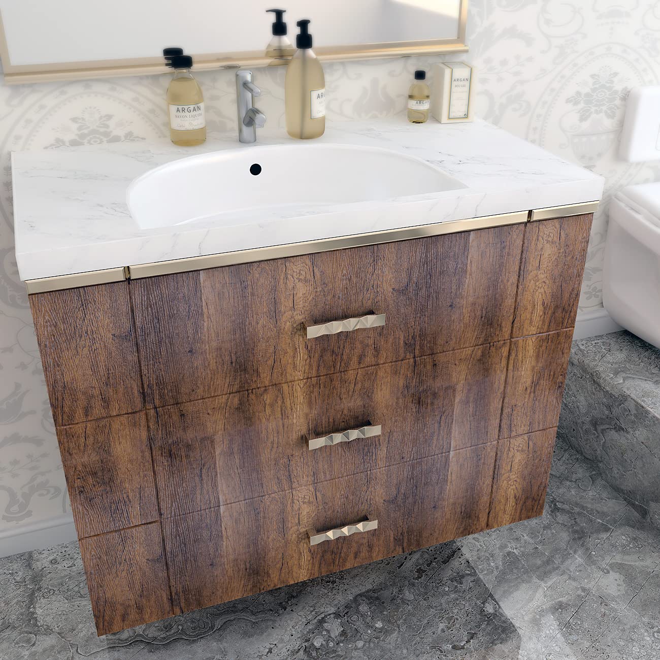 Brown Wood Grain Peel  Stick Contact Paper Wallpaper 35x120 Waterproof