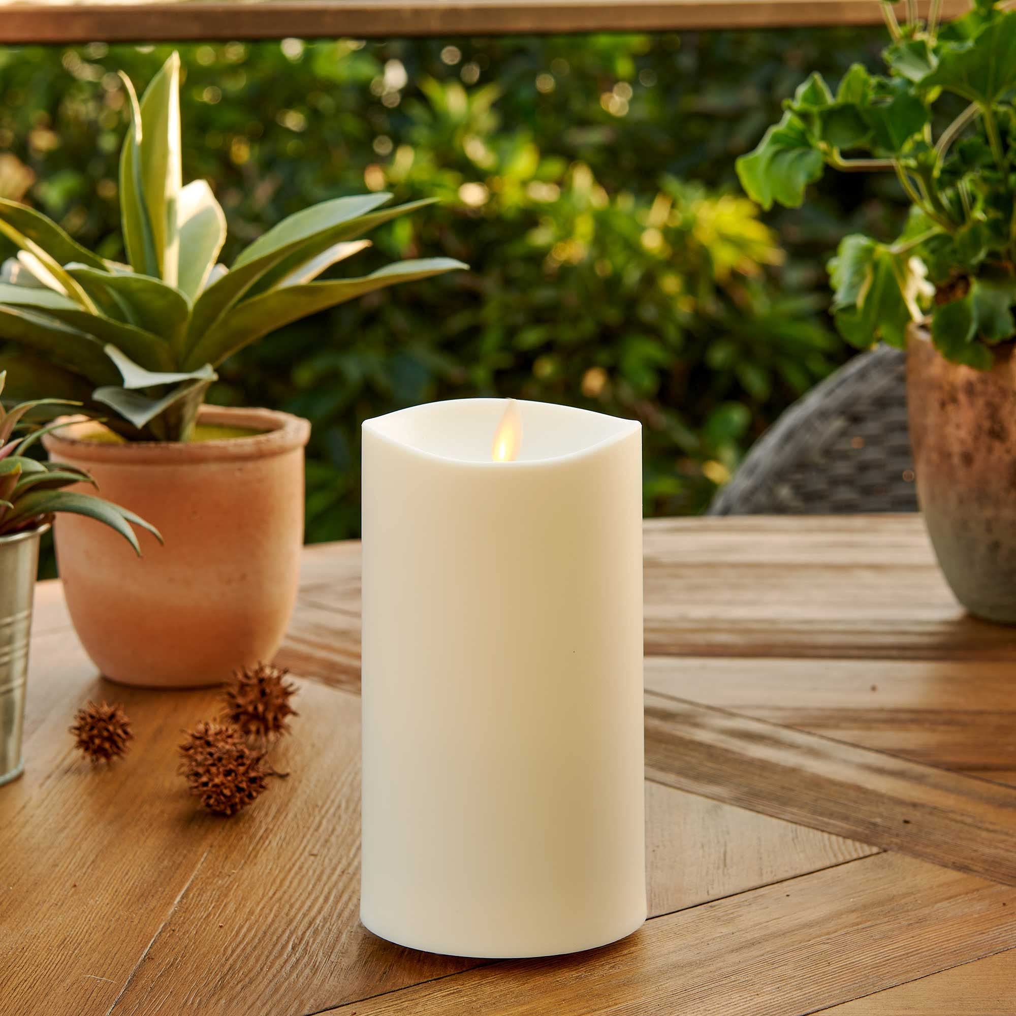 Ivory Moving Flame LED Pillar Candle 6x11