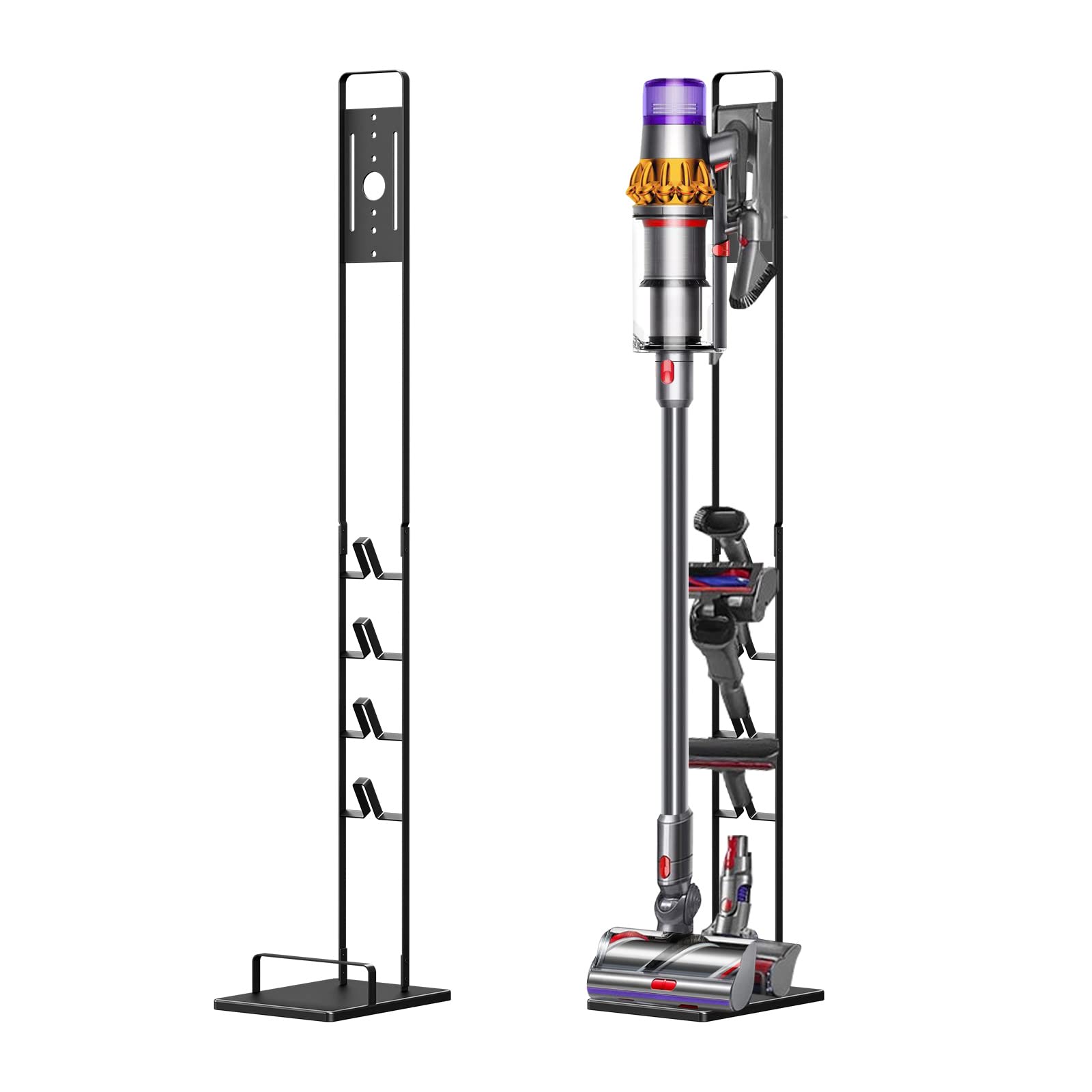Foho Black 50 Metal Freestanding Vacuum Stand for Dyson V-Series Vacuums Retail $30.00