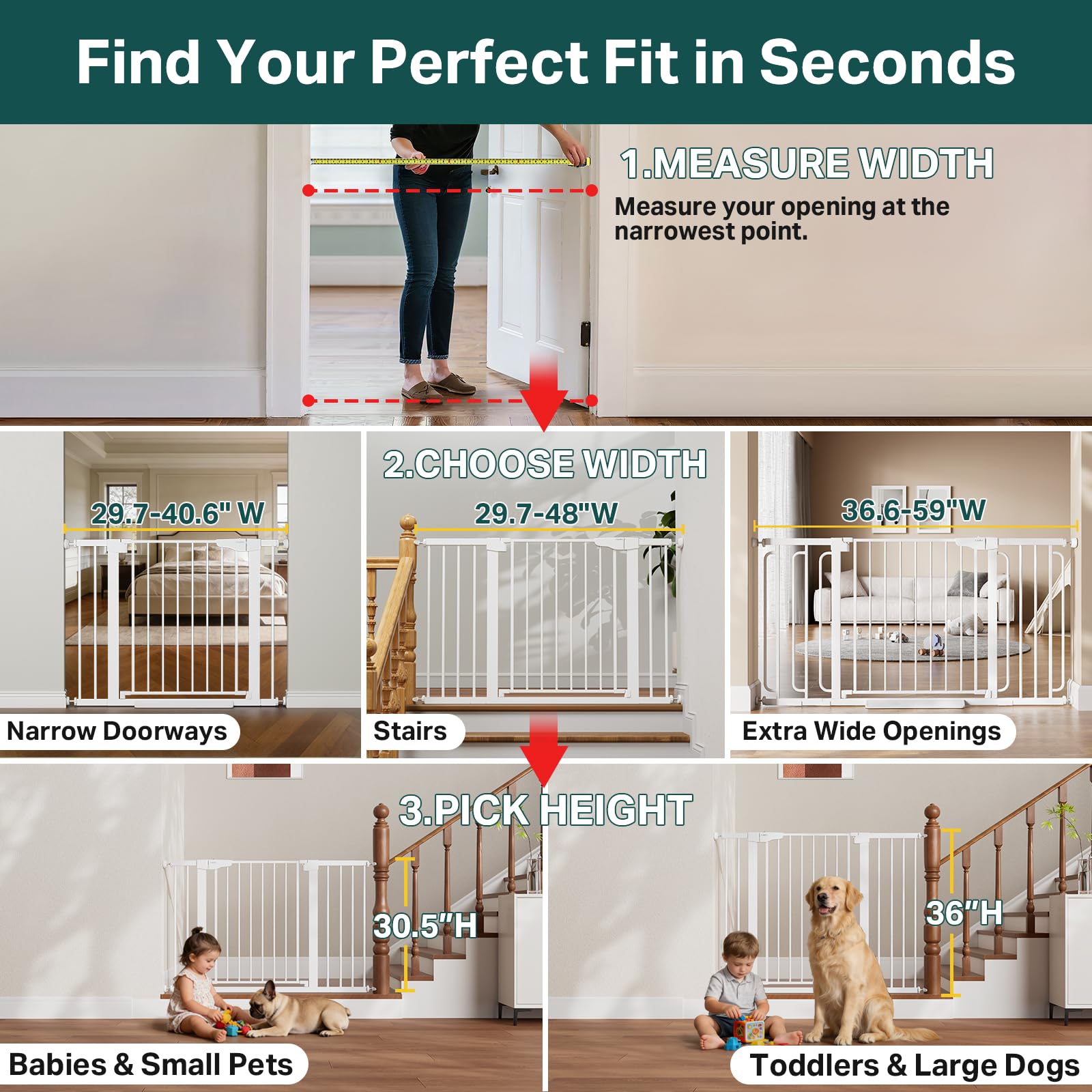 Cumbor 29.7-40.6 Baby Gate $61.50 Retail $61.50