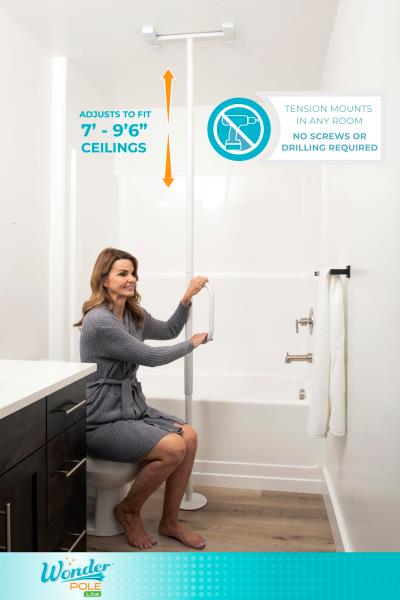Stander Wonder Pole Lite Adjustable Floor to Ceiling Safety Grab Bar