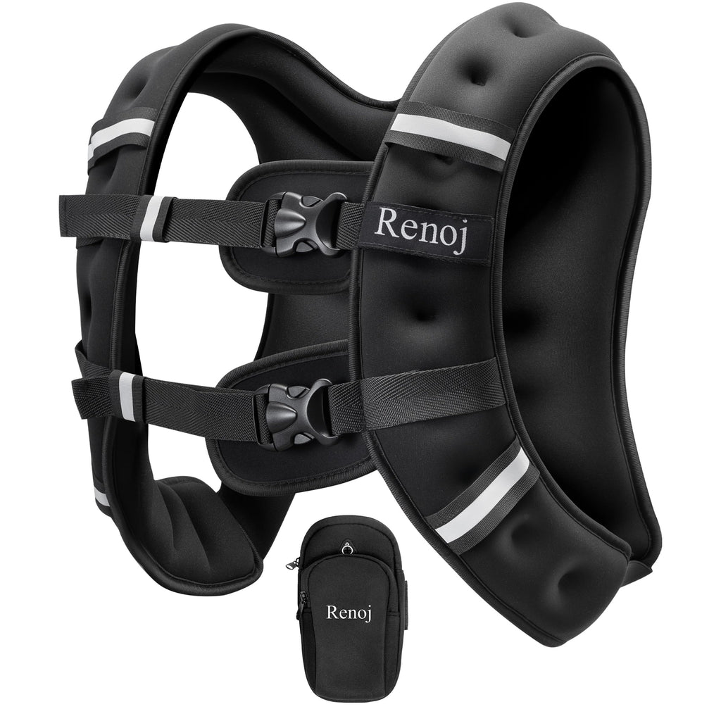 Renoj 20lb Weighted Vest for Men  Women w Reflective Strips