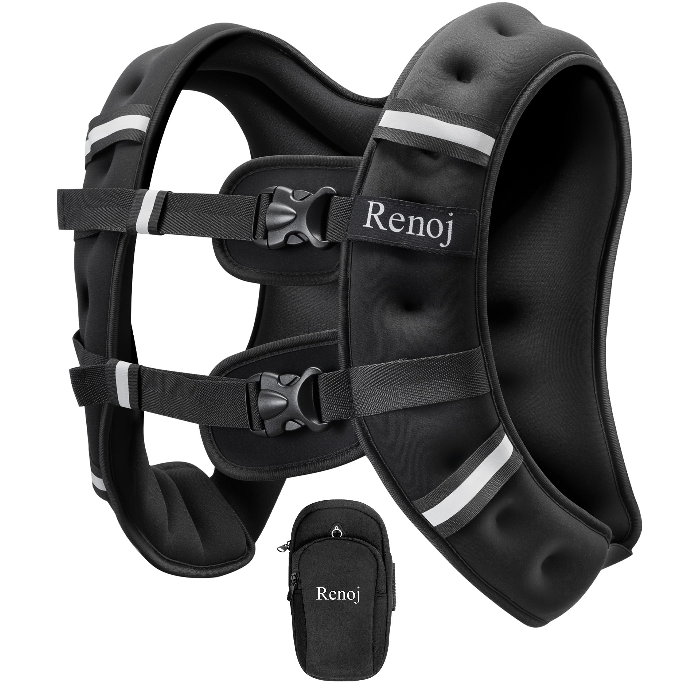 Renoj 20lb Weighted Vest for Men  Women w Reflective Strips
