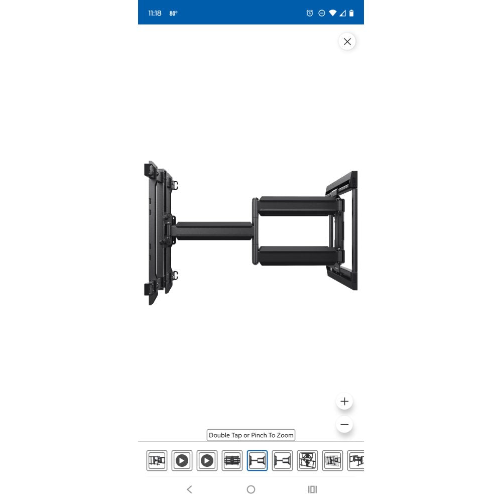 Full Motion TV Wall Mount for 43-90 TVs 145 lbs Black ERMML20-1