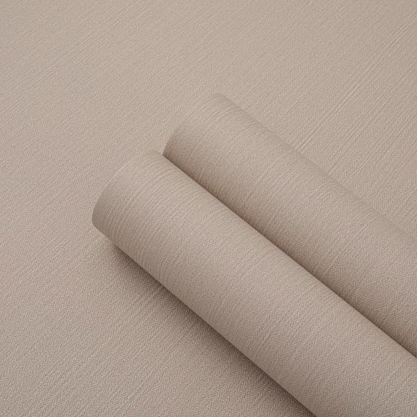 Light Brown Fabric Peel and Stick Flax Textured Wallpaper 24 x 393