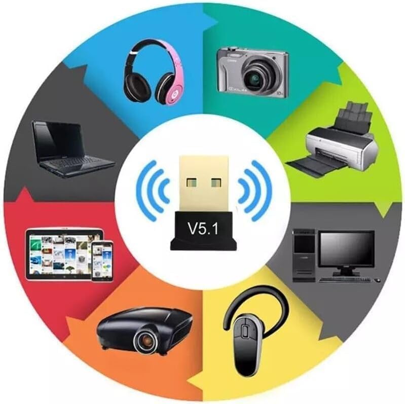 Bluetooth 5.1 USB Adapter Receiver  Transmitter Dongle for PC Retail $4.00