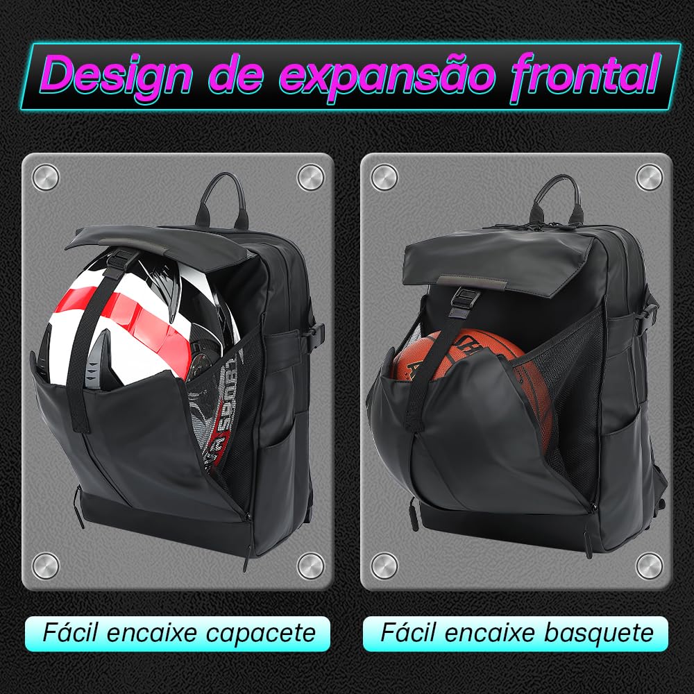 Mens Black Leather Multipurpose Backpack - Waterproof  Reflective Retail $39.00
