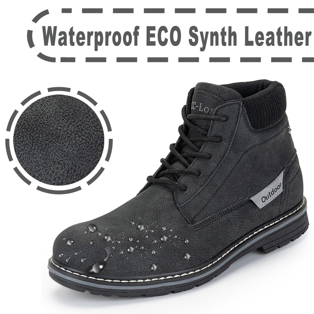 Mens Water-Resistant Chukka Ankle Boots Black