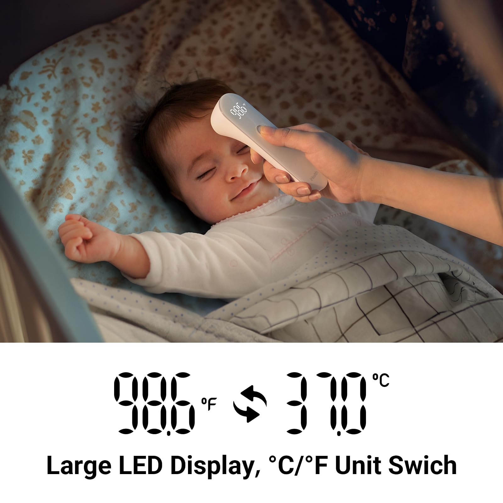 No-Touch Forehead Thermometer PT3 White for Adults Kids Babies Retail $22.00