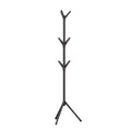 Black Freestanding Hall Tree Coat Rack with 3-Height Adjust  8 Hooks