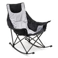 Oversized Rocking Camping Chair Fully Padded High Back Portable Lawn Recliner 500 LBS Capacity