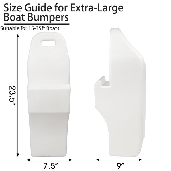 Pontoon Boat Fenders for Docking White