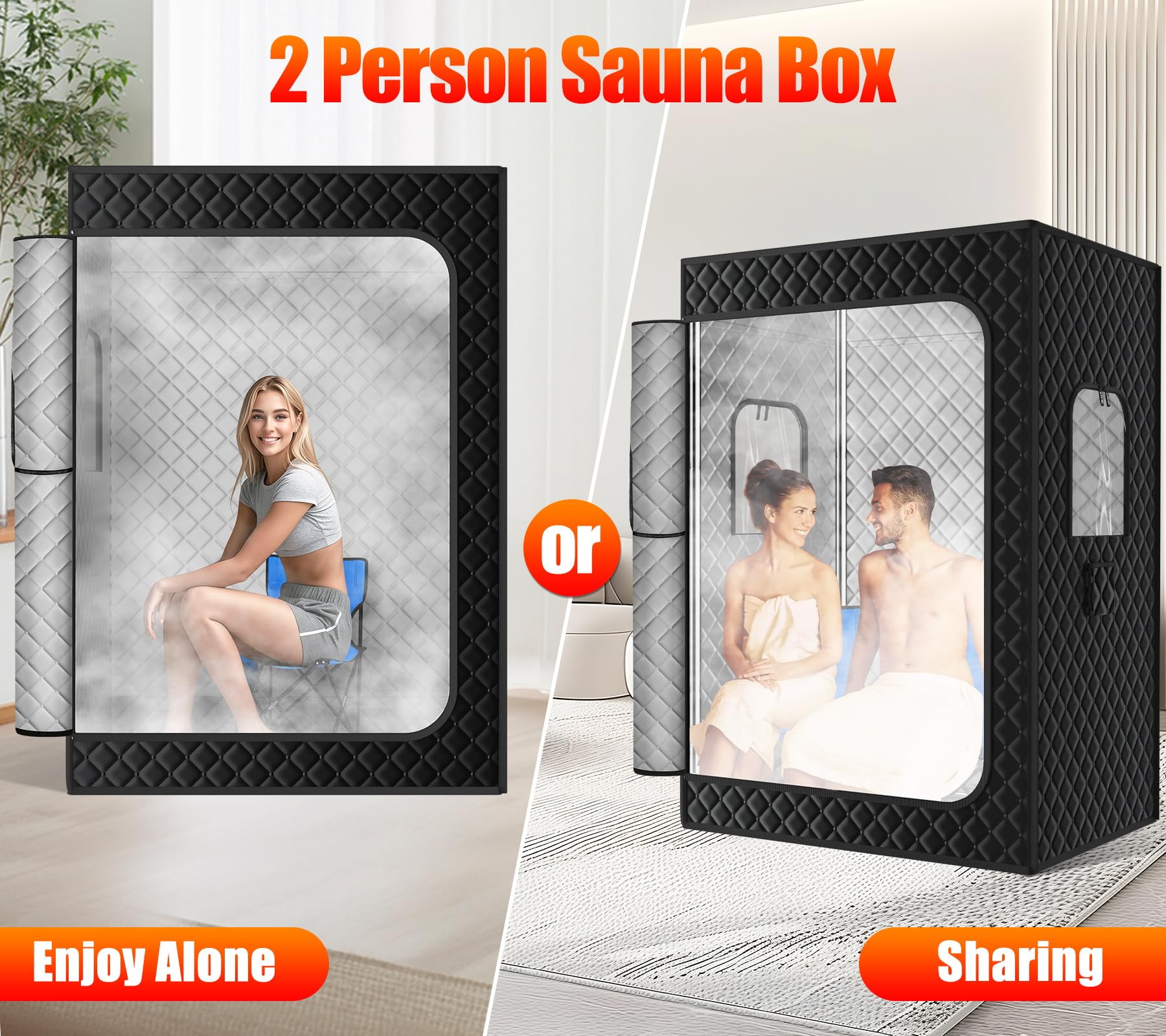 Portable XL Steam Sauna Tent 2 Person 71x49x36