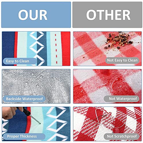 Extra Large 3-Layered Waterproof Sandproof Picnic Outdoor Blanket 79x79 inch