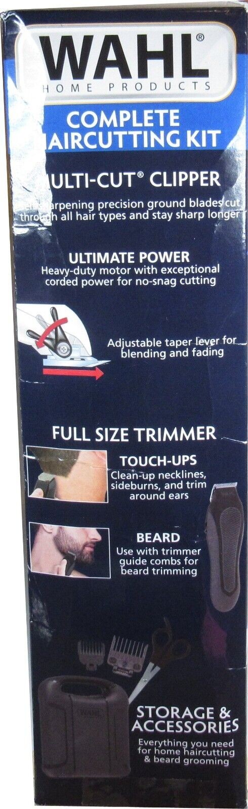 Wahl High Performance Corded Hair Clipper  Battery Trimmer Kit Black