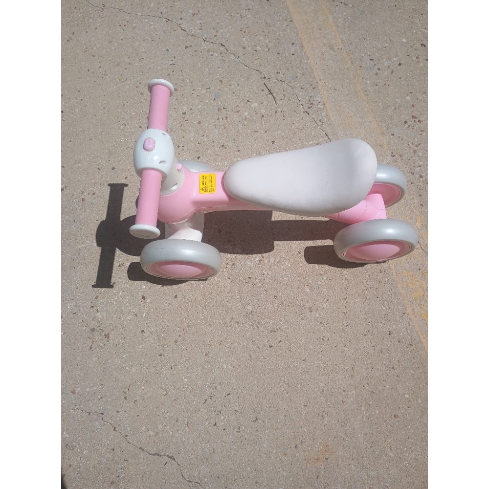 Open-Box New Toddler Balance Bike Ride-On Toy with Pink  White Lightweight Retail $35.00