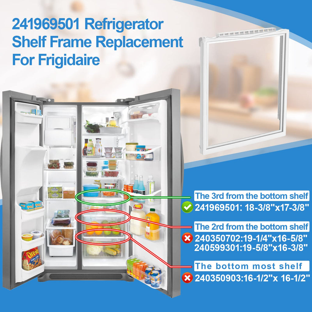 New ALVAR 241969501 Upgraded Refrigerator Shelf Frame No Glass for Frigidaire Retail $33.00