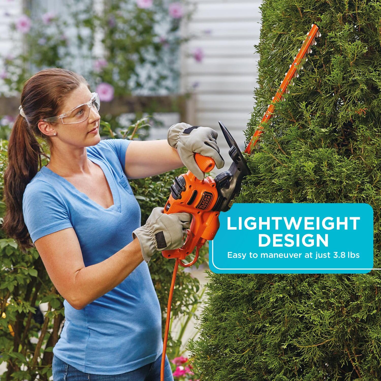 BLACKDECKER 16-Inch 3.0 Amp Corded Electric Hedge Trimmer BEHT100 - $25.50 Retail $34.00
