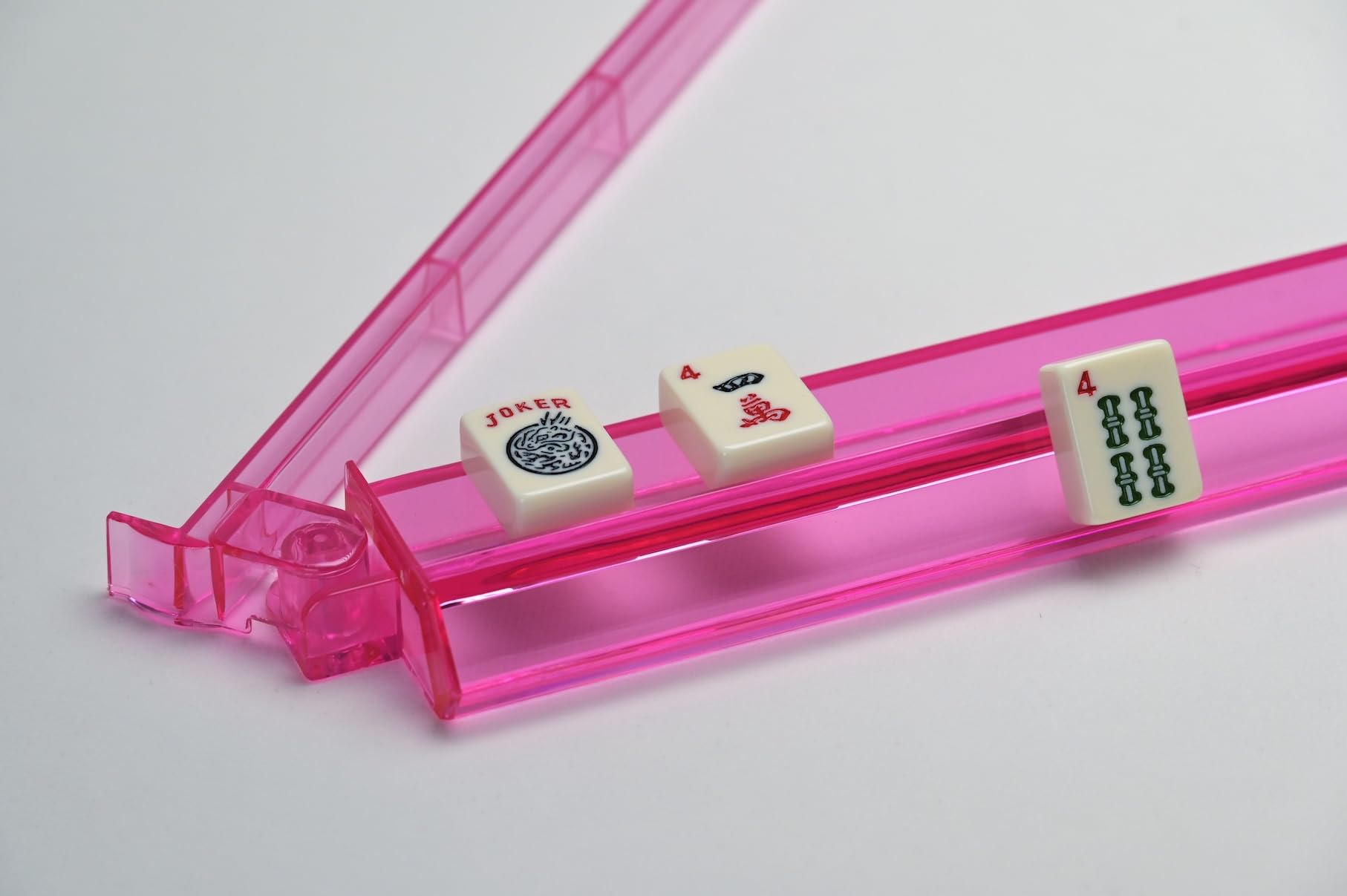 Pink 18.5 Mahjong Tile Racks 4 Pcs