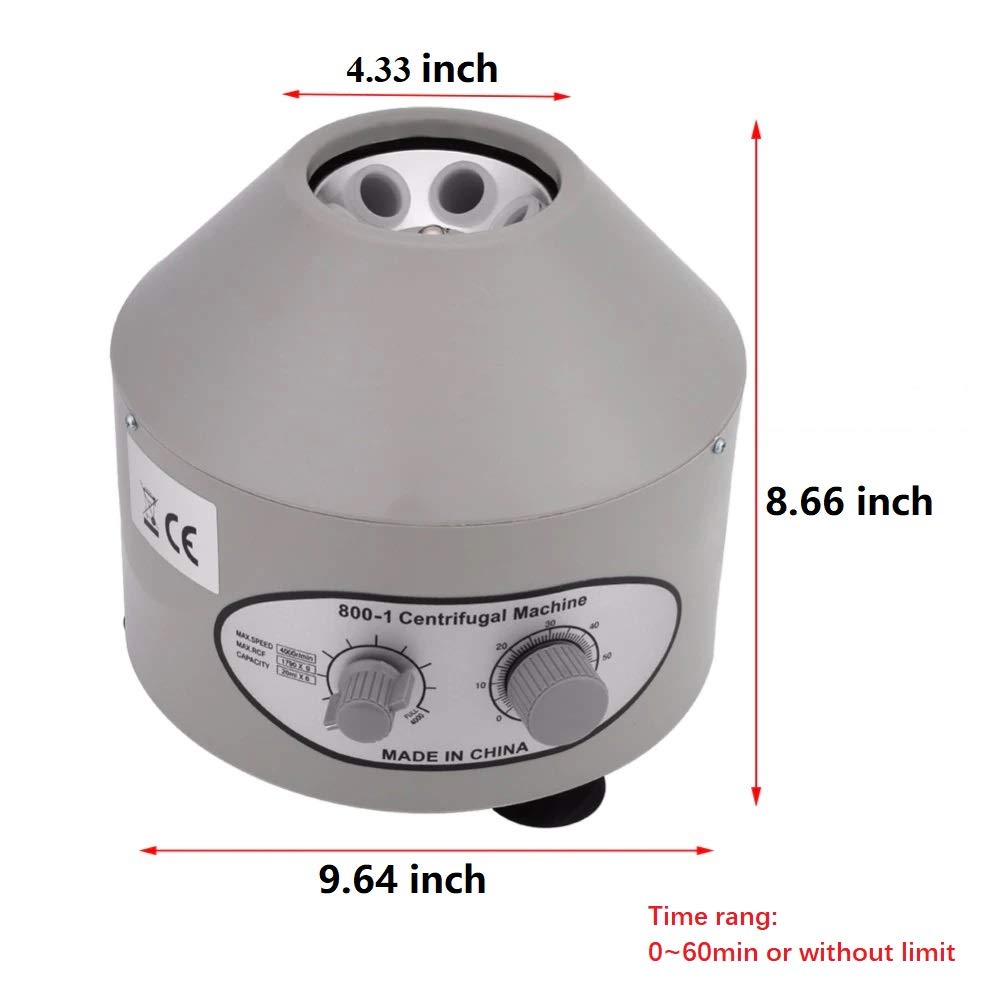 Desktop Electric Lab Centrifuge Machine wTimer Speed Control 4000 RPM 6x 20ml