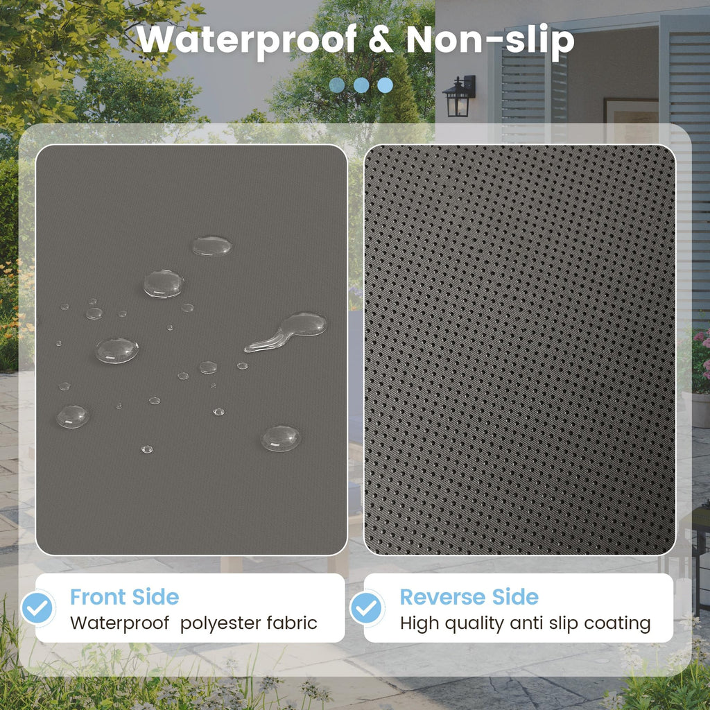 UDPATIO Outdoor Chaise Lounge Cushions 4 Inch Thick Foam, Patio Recliner Pad, Waterproof & Fade Resistant, UV-Protected with Straps for Pool, Deck, Garden Furniture (Deep Grey/2PCS, 72"x21"x4") Retail $91.00