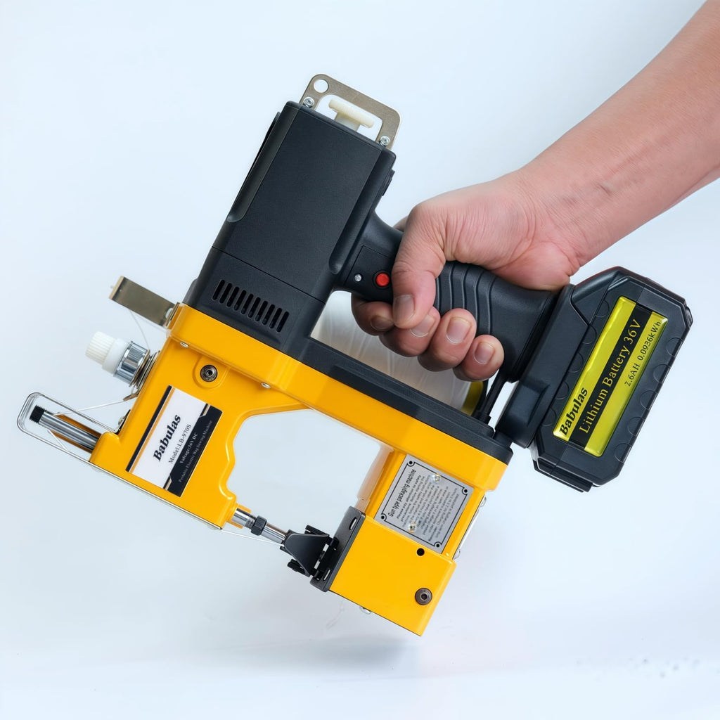 Yellow Cordless Portable Industrial Bag Closer for Woven  Canvas Bags