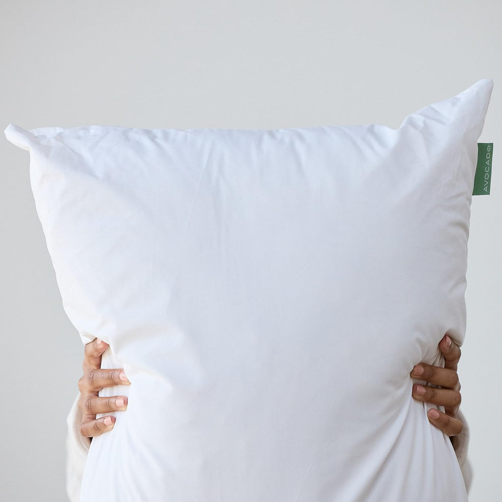 Queen Organic Latex Fill Bed Pillow White