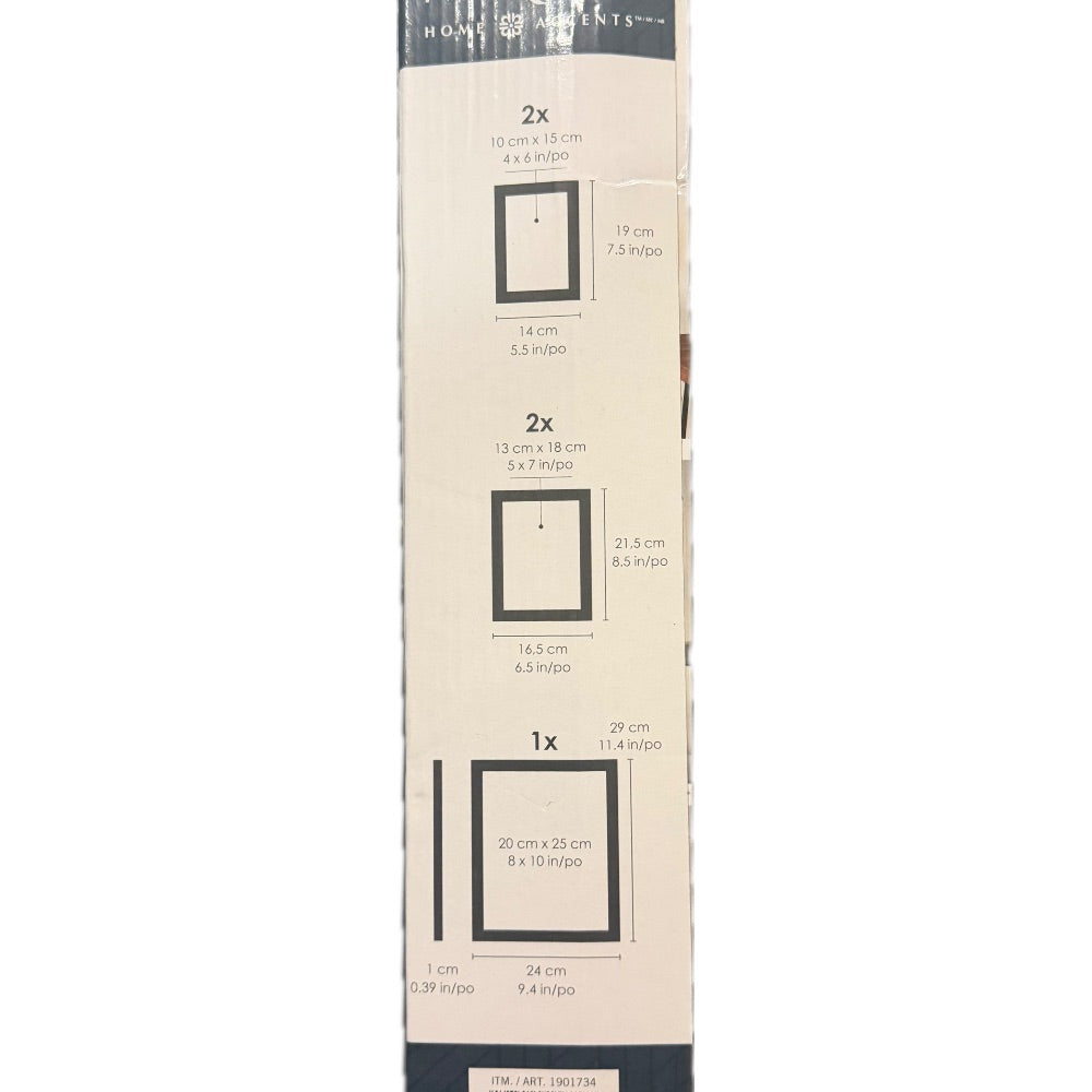 Mikasa Black Set of 5 Enamel Photo Frames Retail $35.00