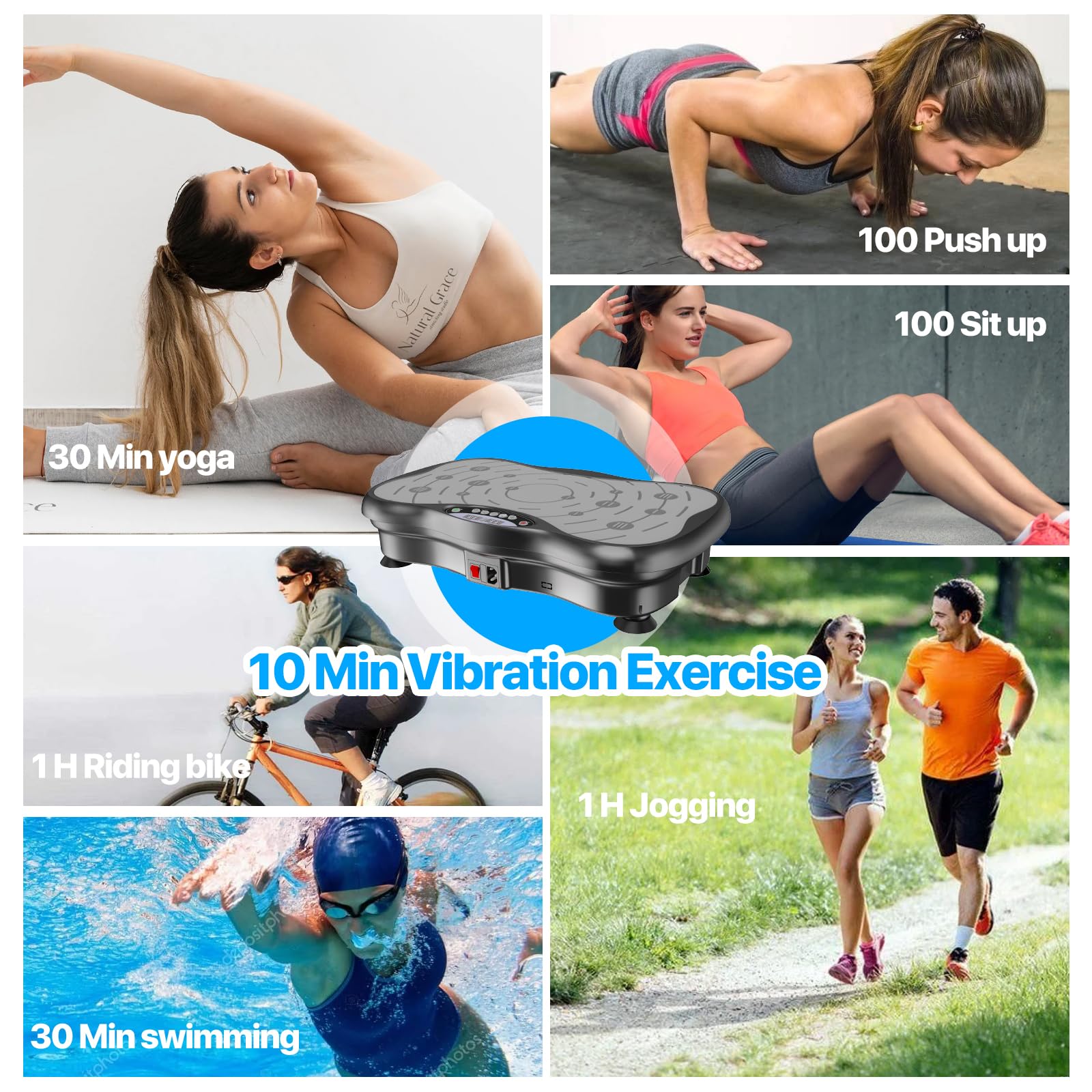 Vibration Plate Exercise Machine for Lymphatic Drainage Weight Loss, Whole Body Workout Vibration Fitness Platform ,Home Training Equipment ,Sport Gym for Weight Loss Fat Burner for Women Men Retail $59.00