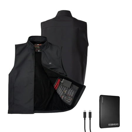 Black Rechargeable Heated Vest X-Large