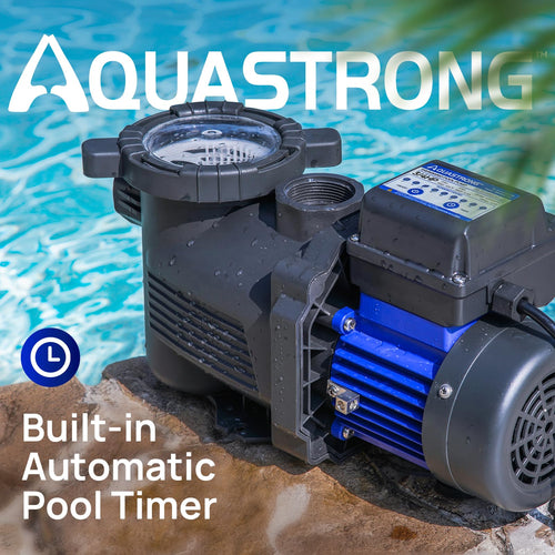 Above Ground Pool Pump High Flow Self Priming 1 HP with Filter Basket Blue