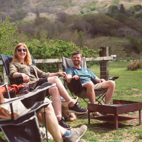 Oversized Rocking Camping Chair Fully Padded High Back Portable Lawn Recliner 500 LBS Capacity