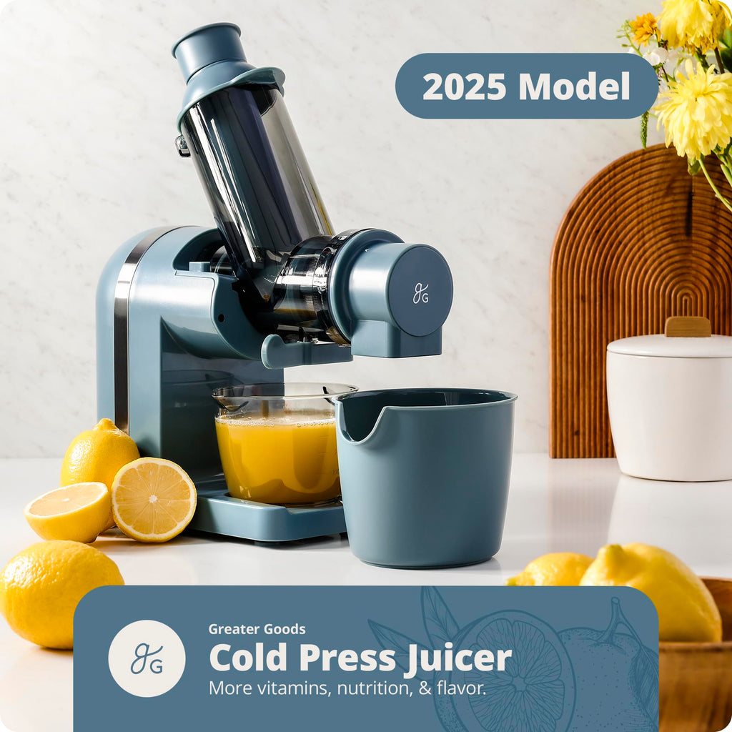 Greater Goods Cold Press Juicer Stone Blue